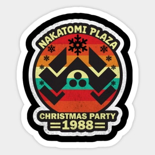 Nakatomi Plaza Christmas Vintage Xmas Sticker